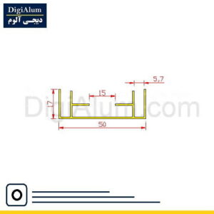 پروفیل کاور لایت باکس 5 سانت