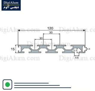 پروفیل شیاردار مهندسی 15-120