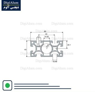 پروفیل شیاردار مهندسی 40-80