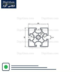 پروفیل شیاردار مهندسی 60-60