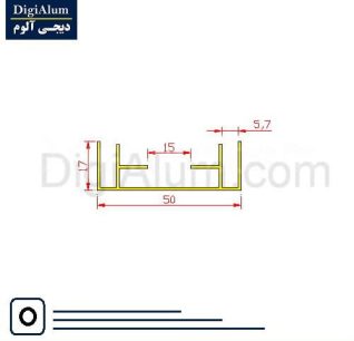 پروفیل کاور لایت باکس 5 سانت